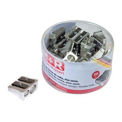 MOR Emb. 30x Afia Lápis M+R 211 Metalico Retangular de Dois Usos MOR Emb. 30x Afia Lápis M+R 211 Metalico Retangular de Dois Usos