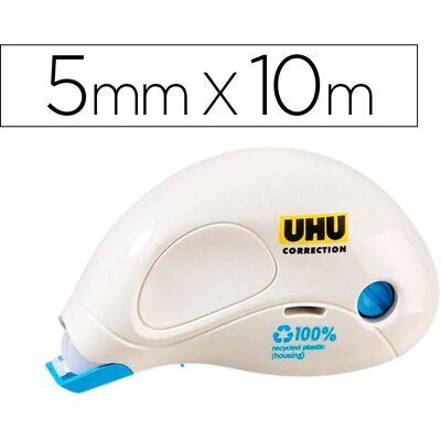 Corretor Uhu Roller Compacto 5 Mm X 10 Mt Em Blister - UHU Corretor Uhu Roller Compacto 5 Mm X 10 Mt Em Blister - UHU