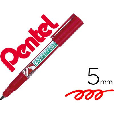Marcador Pentel Nn50 Permanente Ponta Redonda Vermelho Marcador Pentel Nn50 Permanente Ponta Redonda Vermelho