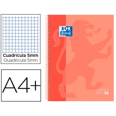 Caderno Espiral Oxford Ebook 1 School Classic A4+ 80F Quadricula 5 mm Pessego Caderno Espiral Oxford Ebook 1 School Classic A4+ 80F Quadricula 5 mm Pessego