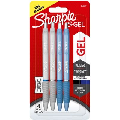 Pack 4x Canetas de Gel (Preto) - SHARPIE Pack 4x Canetas de Gel (Preto) - SHARPIE