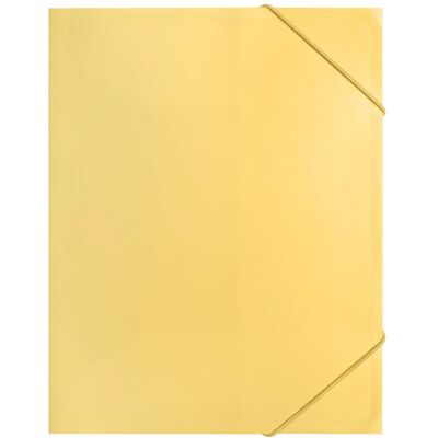 Capa Elásticos A4 Amarelo Pastel - COLORINO Capa Elásticos A4 Amarelo Pastel - COLORINO