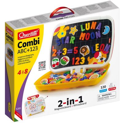 Malinha Quadro Letras + Números Magnéticos 120 pcs - QUERCETTI Malinha Quadro Letras + Números Magnéticos 120 pcs - QUERCETTI