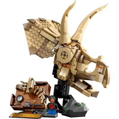 Jurassic World: Fósseis de dinossauros: Crânio de Triceratops - LEGO Jurassic World: Fósseis de dinossauros: Crânio de Triceratops - LEGO