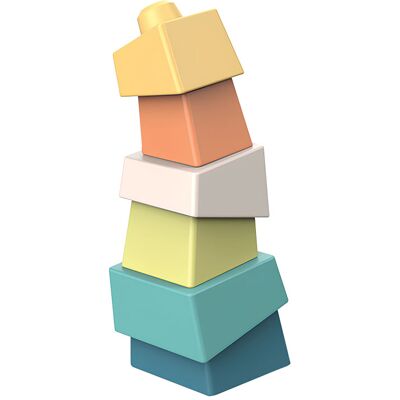 Torre Empilhar Base 6 Pcs Bio Plástico Giros - GIROS Torre Empilhar Base 6 Pcs Bio Plástico Giros - GIROS