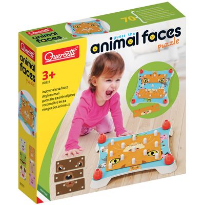 Quercetti Adivinhe A Face Do Animal 12 Animais Jogo de Quebra-Cabeça Quercetti Adivinhe A Face Do Animal 12 Animais Jogo de Quebra-Cabeça
