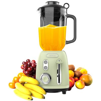 Liquidificadora Power Black Titanium Retro 1,5L 1200W (Verde) - CECOTEC Liquidificadora Power Black Titanium Retro 1,5L 1200W (Verde) - CECOTEC