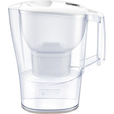 Jarro de Água c/ Filtro Aluna 2.4L (Transparente/Branco) - BRITA Jarro de Água c/ Filtro Aluna 2.4L (Transparente/Branco) - BRITA