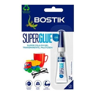 Super Cola Cianocrilato em Gel Superglue 3G Bostik Super Cola Cianocrilato em Gel Superglue 3G Bostik