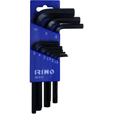 Suporte para chaves sextavadas, conjunto de 9 Pcs 1,5-10 mm Irimo 46-9-H Suporte para chaves sextavadas, conjunto de 9 Pcs 1,5-10 mm Irimo 46-9-H