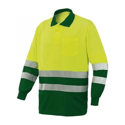 Polo de Manga Comprida Amarelo / Verde Industrial Starter 8587038 XL Polo de Manga Comprida Amarelo / Verde Industrial Starter 8587038 XL