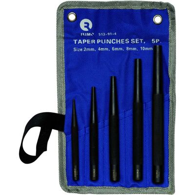 Conjunto de punções de pino cónicos, 5 Pcs 2-4-6-8-10 mm Irimo 513-91-4 Conjunto de punções de pino cónicos, 5 Pcs 2-4-6-8-10 mm Irimo 513-91-4