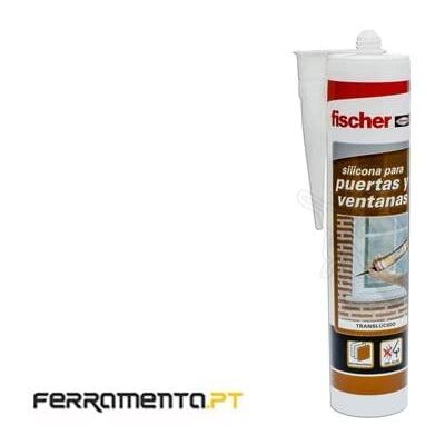 Silicone p/ Portas e Janelas 300ml Translúcido Fischer 505445 Silicone p/ Portas e Janelas 300ml Translúcido Fischer 505445