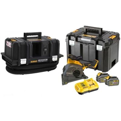 Kit Roçadora + Aspirador Líquidos/Sólidos XR FLEXVOLT 54V DeWalt CPROF599 Kit Roçadora + Aspirador Líquidos/Sólidos XR FLEXVOLT 54V DeWalt CPROF599