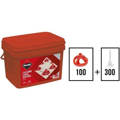 Kit p/ Nivelamento de Cerâmicas Cyclone L.S. 3 mm Rubi 35965 Kit p/ Nivelamento de Cerâmicas Cyclone L.S. 3 mm Rubi 35965