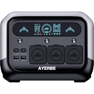 Ayerbe - AY-512 Wh - 700 W - LiFePO4 - Estação de energia Ayerbe - AY-512 Wh - 700 W - LiFePO4 - Estação de energia