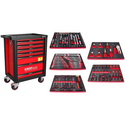 Carro Ferramentas com 7 gavetas 160Pcs KROFTOOLS 8622 Carro Ferramentas com 7 gavetas 160Pcs KROFTOOLS 8622