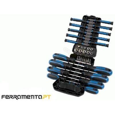 Hyundai HY-59404 - cabo de duas componentes - 44 peças - aço cromo-vanádio - Conjunto de chave de fenda Hyundai HY-59404 - cabo de duas componentes - 44 peças - aço cromo-vanádio - Conjunto de chave de fenda