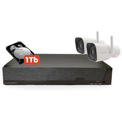 Energeeks Gravador NVR de 16 canais 1 TB + 2 Câmeras EG-NVREXT002 Energeeks Gravador NVR de 16 canais 1 TB + 2 Câmeras EG-NVREXT002
