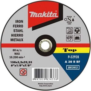Disco de Corte Para Metal 150x3,2x22,23mm Makita P-52928 Disco de Corte Para Metal 150x3,2x22,23mm Makita P-52928