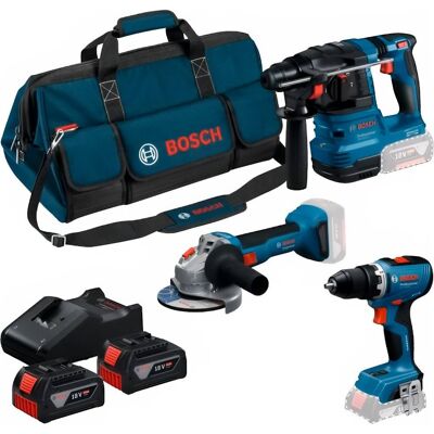 Kit GBH 18V-22 + GSR 18V-65 + GWS 18V-8 Bosch 0615A50094 Kit GBH 18V-22 + GSR 18V-65 + GWS 18V-8 Bosch 0615A50094