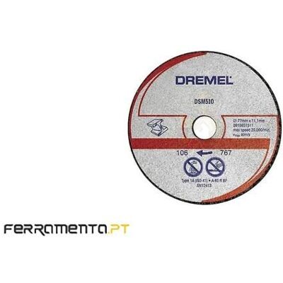 Disco de Corte para Plastico e Metal Dremel 2615S510JA Disco de Corte para Plastico e Metal Dremel 2615S510JA