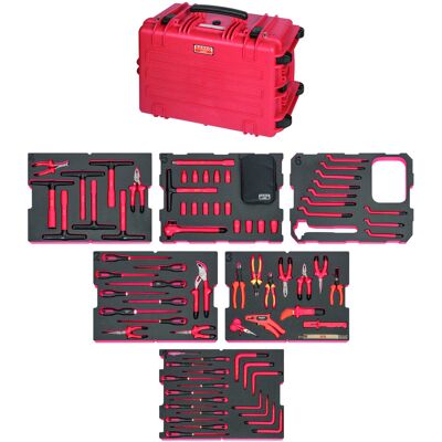 Caixa de ferramentas rígida com isolamento para trabalhos pesados - 79 peças Bahco 4750RCHDW02RF1V Caixa de ferramentas rígida com isolamento para trabalhos pesados - 79 peças Bahco 4750RCHDW02RF1V