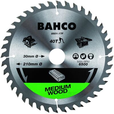 20-dentes Lâminas para serra circular para serras portáteis/de mesa em madeira - 230 mm Bahco 8501-22 20-dentes Lâminas para serra circular para serras portáteis/de mesa em madeira - 230 mm Bahco 8501-22