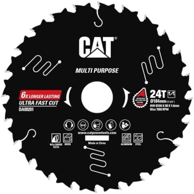 Caterpillar Disco Serra Circular Multiuso TCT CAT DA08201 Caterpillar Disco Serra Circular Multiuso TCT CAT DA08201