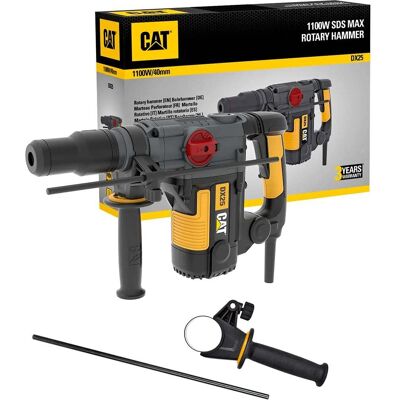Caterpillar Martelo Perfurador SDS-Max 40mm 1100W Cat DX25 Caterpillar Martelo Perfurador SDS-Max 40mm 1100W Cat DX25