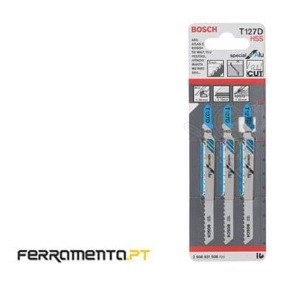 Lâminas de Serra T127D em Aço Rápido Bosch - Pacote com 5 Lâminas de Serra T127D em Aço Rápido Bosch - Pacote com 5