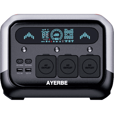 Ayerbe - AY-512 Wh - 700 W - LiFePO4 - Estação de energia Ayerbe - AY-512 Wh - 700 W - LiFePO4 - Estação de energia