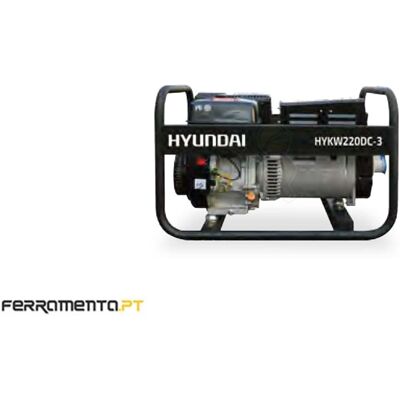 Motosoldador Gasolina Trifásica 8,0 kVA Hyundai HYKW220DC-3 Motosoldador Gasolina Trifásica 8,0 kVA Hyundai HYKW220DC-3