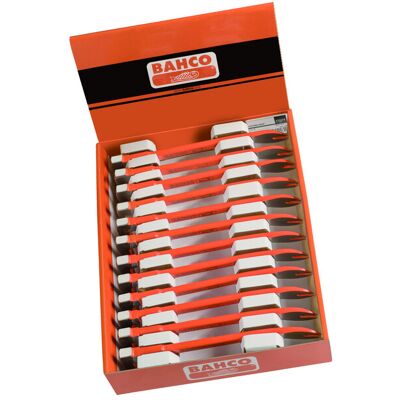 Pé de cabra com extremidade precisa 330 mm - 12 peças/conjunto de expositor Bahco CFP250-DISP Pé de cabra com extremidade precisa 330 mm - 12 peças/conjunto de expositor Bahco CFP250-DISP