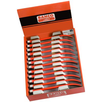 Pé de galinha com extremidade larga 330 mm - 12 peças/conjunto de expositor Bahco CFW250-DISP Pé de galinha com extremidade larga 330 mm - 12 peças/conjunto de expositor Bahco CFW250-DISP