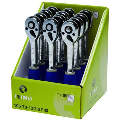 Roquete 1/4 tipo pera, 12 pcs em expositor Irimo 105-70-12DISP Roquete 1/4 tipo pera, 12 pcs em expositor Irimo 105-70-12DISP