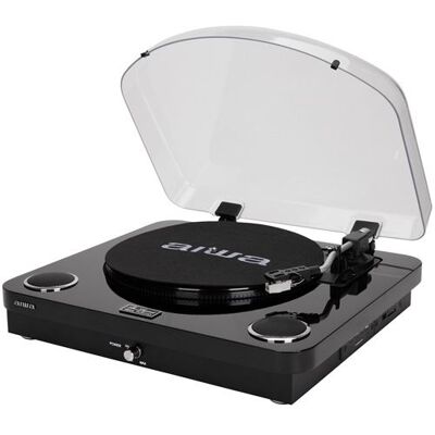 Aiwa Gira Discos Bluetooth GBTUR-200BK - Preto Aiwa Gira Discos Bluetooth GBTUR-200BK - Preto