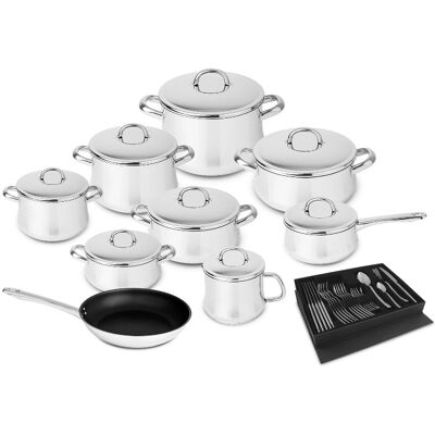 Conjunto 9 Peças Silampos Lotus 2000 + Faqueiro Conjunto 9 Peças Silampos Lotus 2000 + Faqueiro