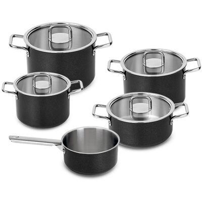 CONJUNTO 5 PEÇAS SILAMPOS COMFORT GLASS BLACK CONJUNTO 5 PEÇAS SILAMPOS COMFORT GLASS BLACK