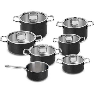 CONJUNTO 7 PEÇAS SILAMPOS COMFORT GLASS BLACK CONJUNTO 7 PEÇAS SILAMPOS COMFORT GLASS BLACK