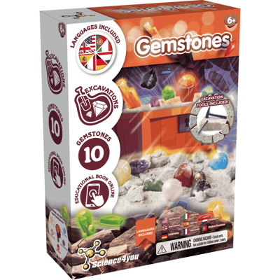 Escavações de Pedras Preciosas Brinquedo Educativo para 6+ Anos Science4you Escavações de Pedras Preciosas Brinquedo Educativo para 6+ Anos Science4you