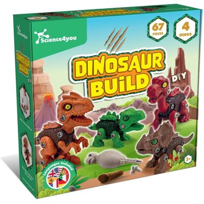 Dinossauros 4 em 1 DIY Brinquedo de Dinossauros Brinquedos de Construção para Crianças 3 4 5 6 anos Science4you Dinossauros 4 em 1 DIY Brinquedo de Dinossauros Brinquedos de Construção para Crianças 3 4 5 6 anos Science4you
