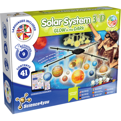 Sistema Solar 3D Brilha no Escuro (Versão Multilingue) Jogo Educativo para +8 Anos Science4you Sistema Solar 3D Brilha no Escuro (Versão Multilingue) Jogo Educativo para +8 Anos Science4you