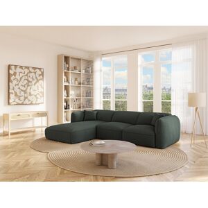 Vente-unique Sofá de canto esquerdo em tecido verde - CAMILIO de Maison Céphy Vente-unique Sofá de canto esquerdo em tecido verde - CAMILIO de Maison Céphy