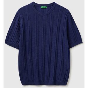 United Colors of Benetton Benetton, Camisola De Manga Curta Em Mistura De Linho, Azul-marinho, Homem United Colors of Benetton Benetton, Camisola De Manga Curta Em Mistura De Linho, Azul-marinho, Homem