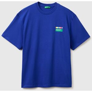 United Colors of Benetton Benetton, T-shirt Com Estampa Relaxed Fit, Azul Bluette, Homem United Colors of Benetton Benetton, T-shirt Com Estampa Relaxed Fit, Azul Bluette, Homem