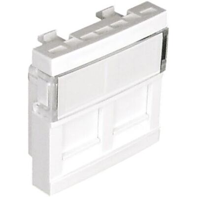 Módulo de Rede Duplo Efapel - Série RJ45 - Branco Módulo de Rede Duplo Efapel - Série RJ45 - Branco