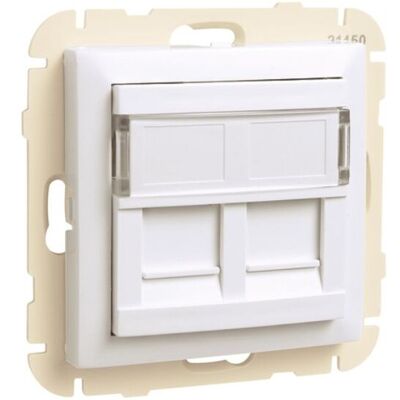 Anel duplo Efapel para conectores RJ45 - Acessórios elétricos Anel duplo Efapel para conectores RJ45 - Acessórios elétricos