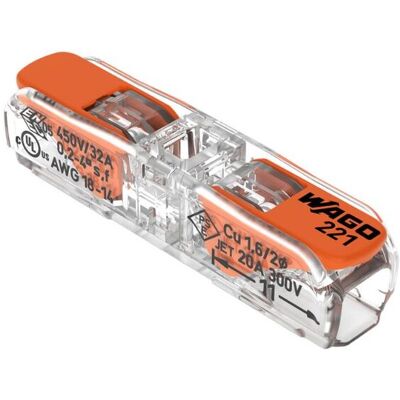 Ligador de Emenda P/ Fio Flexível 2x4mm WAGO Ligador de Emenda P/ Fio Flexível 2x4mm WAGO