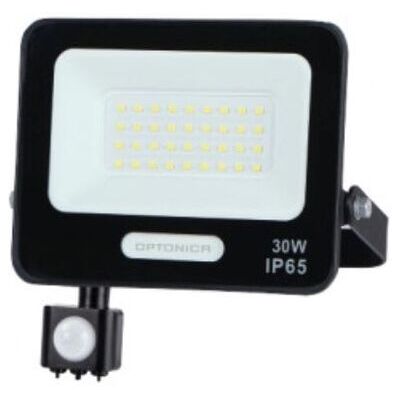 Projetor LED Exterior C/ Sensor 30W Preto Optonica Projetor LED Exterior C/ Sensor 30W Preto Optonica